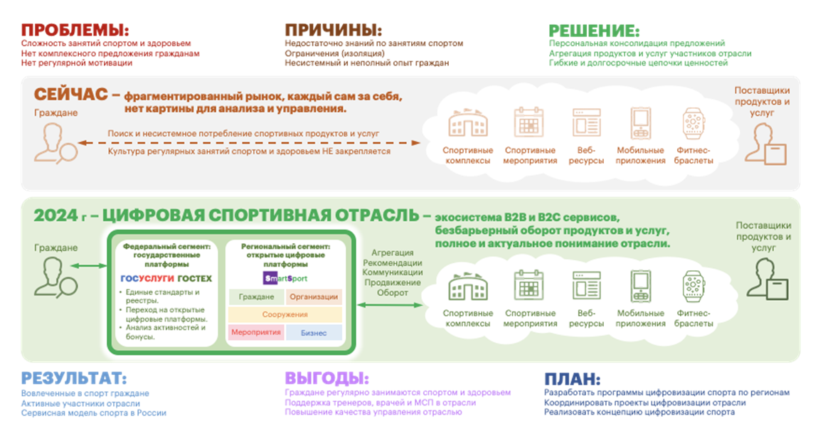 Проблематика спортивной отрасли, задачи цифровизации и принципы их решения