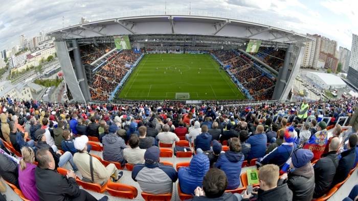 Первый матч на «Екатеринбург Арене» стал худшим по посещаемости на турнире. Фото: ФИФА / Getty Images