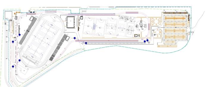 Планируемая схема расположения площадок нового спорткомплекса