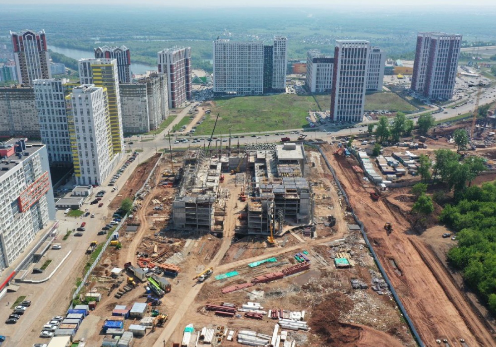 В Уфе продолжается строительство Дворца борьбы