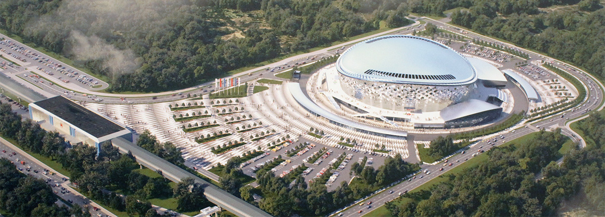 К новой ледовой арене в Новосибирске пристроят павильон с СКД