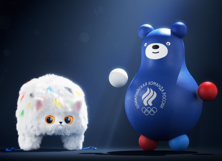 Символами олимпийский сборной России стали медведь-матрешка-неваляшка и кот-шапка-ушанка