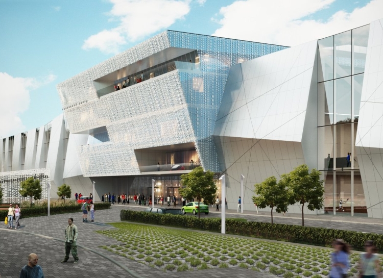 Деконструктивизм и застывшая вода. Дизайн теннисного клуба в «Лужниках»